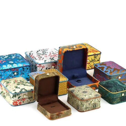 Chinese Silk Brocade Jewelry Box