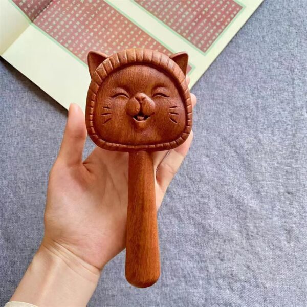 Wooden Cushion Massage Comb – Cat Design